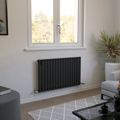 Ximax Champion For600990A Anthracite Gas Horizontal Designer 2604Btu Radiator(W)990mm X (H)600mm from B&Q