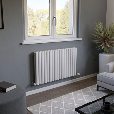 Ximax Champion Duplex Ford600990W White Gas Horizontal Designer 3887Btu Radiator(W)990mm X (H)600mm from B&Q