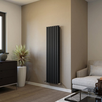 Ximax Champion Duplex Ford1500410A Anthracite Gas Vertical Designer 3543Btu Radiator(W)410mm X (H)1500mm from B&Q