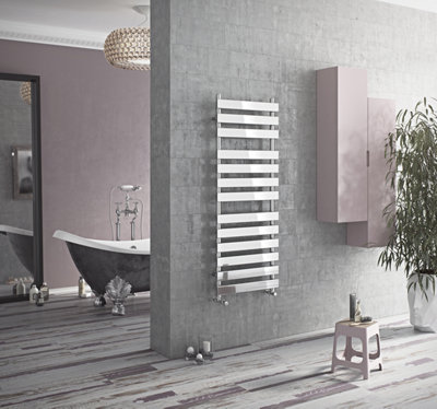 Agadon Scala 950 X 500 mm Chrome Towel Radiator805 Btu5 Years Guarantee from B&Q