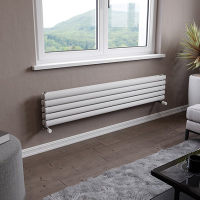 Ximax Champion Duplex Fordh2941500W White Gas Horizontal Designer Radiator(W)1500mm X (H)294mm from B&Q