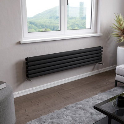 Ximax Champion Duplex Fordh2941500A Anthracite Gas Horizontal Designer Radiator(W)1500mm X (H)294mm from B&Q