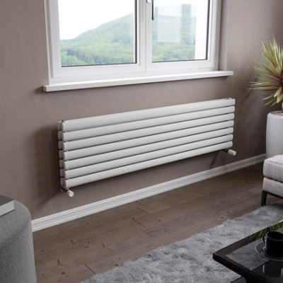 Ximax Champion Duplex Fordh4101500W White Gas Horizontal Designer Radiator(W)1500mm X (H)410mm from B&Q