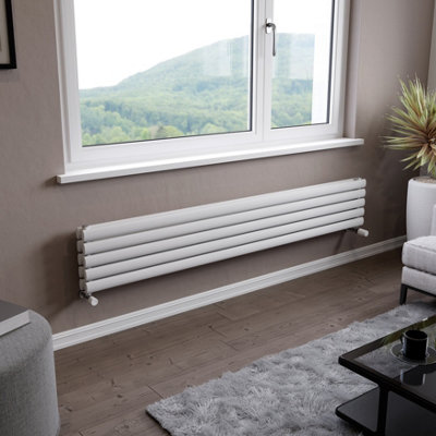 Ximax Champion Duplex Fordh2941800W White Gas Horizontal Designer Radiator(W)1800mm X (H)294mm from B&Q