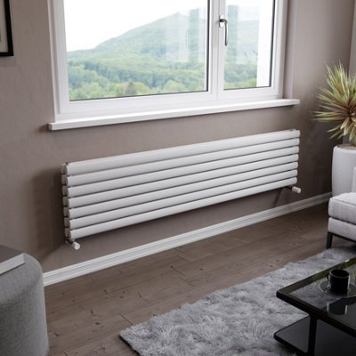 Ximax Champion Duplex Fordh4101800W White Gas Horizontal Designer Radiator(W)1800mm X (H)410mm from B&Q