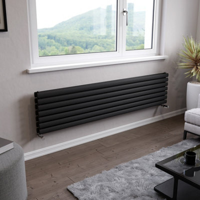 Ximax Champion Duplex Fordh4101800A Anthracite Gas Horizontal Designer Radiator(W)1800mm X (H)410mm from B&Q