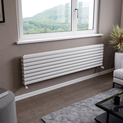 Ximax Champion Duplex Fordh4681800W White Gas Horizontal Designer Radiator(W)1800mm X (H)468mm from B&Q