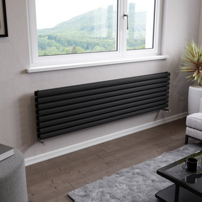 Ximax Champion Duplex Fordh4681800A Anthracite Gas Horizontal Designer Radiator(W)1800mm X (H)468mm from B&Q