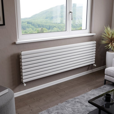 Ximax Champion Duplex Fordh5261800W White Gas Horizontal Designer Radiator(W)1800mm X (H)526mm from B&Q