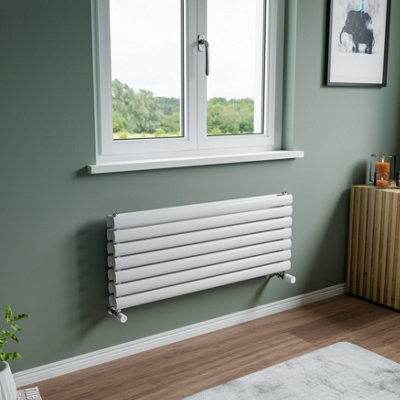 Agadon Neo Duplex Horizontal Designer Radiator 410 X 1000 mm White2519 Btu10 Years Guarantee from B&Q