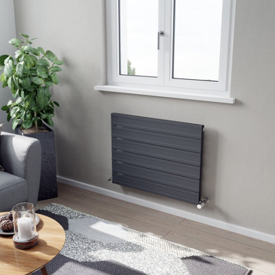 Agadon Rome Aluminium Designer Radiator 603 X 800 mm Textured Anthracite1532 Btu10 Years Guarantee from B&Q