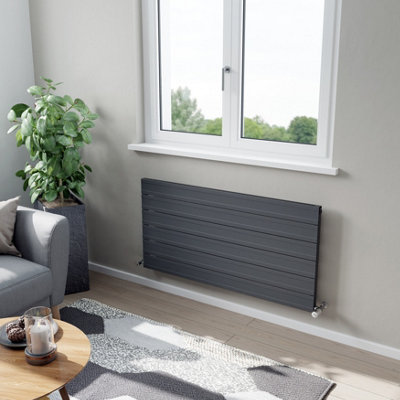Agadon Rome Aluminium Designer Radiator 603 X 1200 mm Textured Anthracite2253 Btu10 Years Guarantee from B&Q
