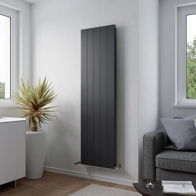 Agadon Madrid Aluminium Designer Radiator 1800 X 500 mm Anthracite4208 Btu10 Years Guarantee from B&Q
