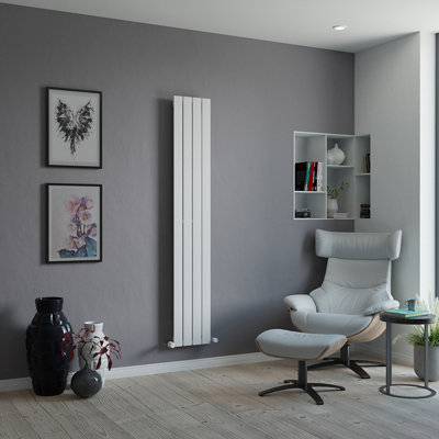 Ximax Vertirad Hw1800295W White Horizontal Or Vertical Designer 1890Btu Radiator(W)295mm X (H)1800mm from B&Q