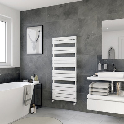 Ximax P2 P21420600W White Gas Vertical Designer Towel Warmer Radiator(W)600mm X (H)1420mm from B&Q