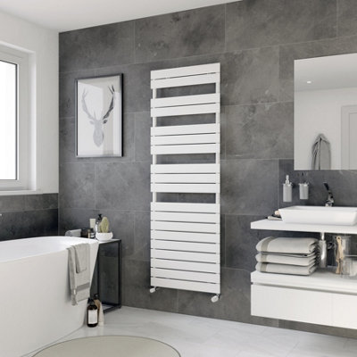 Ximax P2 P21420600W White Gas Vertical Designer Towel Warmer Radiator(W)600mm X (H)1720mm from B&Q