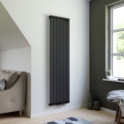 Ximax Gamba Ga1800400A Anthracite Gas Vertical Designer Radiator(W)505mm X (H)1800mm from B&Q