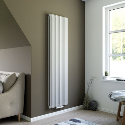 Ximax Gamba Duplex Gad1800295W White Gas Vertical Designer Radiator(W)505mm X (H)1800mm from B&Q