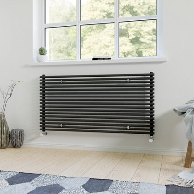Ximax Gamba Gah6101000A Anthracite Gas Horizontal Designer Radiator(W)1200mm X (H)610mm from B&Q