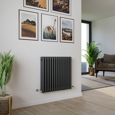 B&Q -  Kylo 3 Column Radiator 600 X 650 mm Anthracite