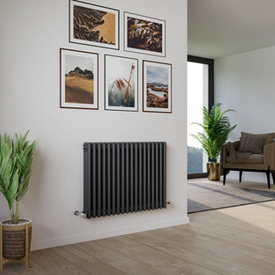 B&Q -  Kylo 3 Column Radiator 600 X 830 mm Anthracite