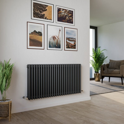 Agadon Anthracite Kylo 3 Column Traditional Radiator - 600 X 1190 - Image 3