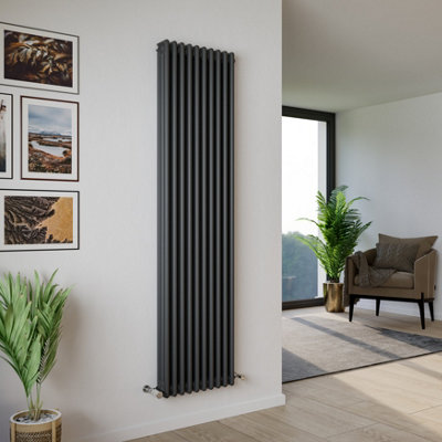 B&Q -  Kylo 3 Column Radiator 1800 X 470 mm Anthracite