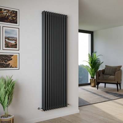 B&Q -  Kylo 3 Column Radiator 1800 X 560 mm Anthracite