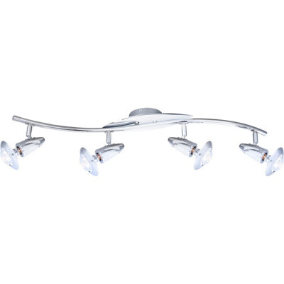 Luminosa Lighting Luminosa Lord Ceiling Spotlight Bar Chrome 4X E14 from B&Q