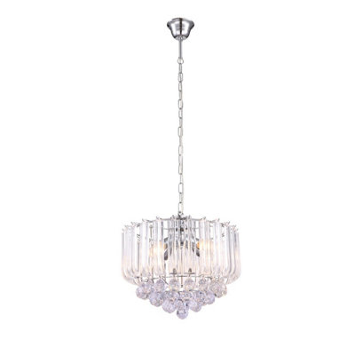 Luminosa Lighting Luminosa Minnesota Pendant Ceiling Light Chrome 4X E14 from B&Q