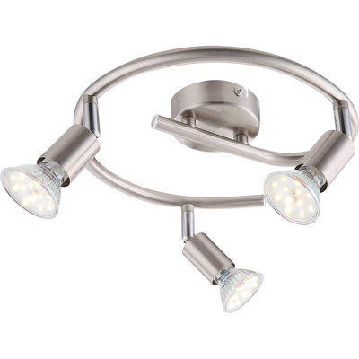 B&Q -  Luminosa Matrix Ceiling Spotlight Clusters Nickel Matt 3X Gu10 3000K