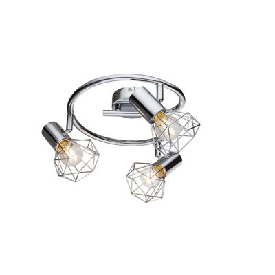 Luminosa Lighting Luminosa Xara I Ceiling Spotlight Clusters Chrome 3X E14 from B&Q