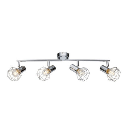 Luminosa Lighting Luminosa Xara I Ceiling Spotlight Bar Chrome 4X E14 from B&Q