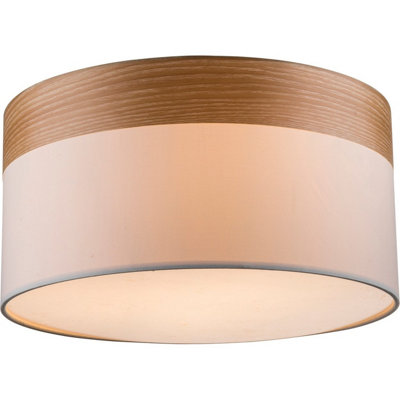 Luminosa Lighting Luminosa Chipsy Cylindrical Ceiling Light Nickel Matt 3X E27 from B&Q