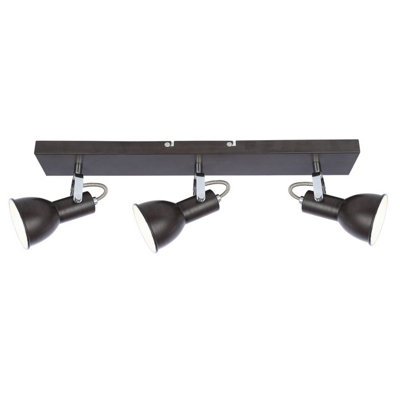 Luminosa Lighting Luminosa Fargo Ceiling Spotlight Bar Brown 3X E14 from B&Q