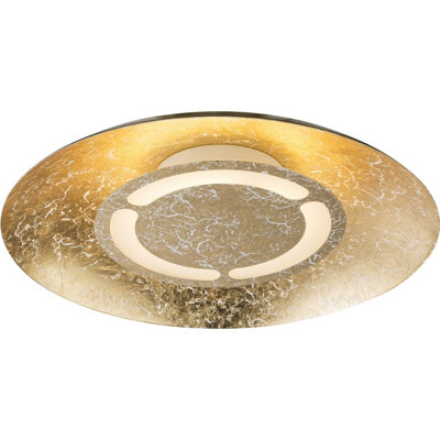 Luminosa Lighting Luminosa Tabea 35Cm Integrated Led Semi Flush Ceiling Light Gold Colors Led 3000K from B&Q