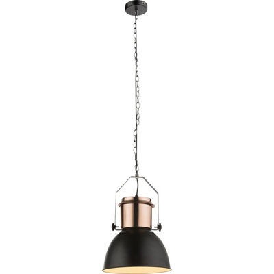 Luminosa Lighting Luminosa Kutum Dome Pendant Ceiling Light Copper Colored 1X E27 from B&Q