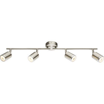 Luminosa Lighting Luminosa Comore Ceiling Spotlight Bar Nickel Matt 4X Led 3000K from B&Q