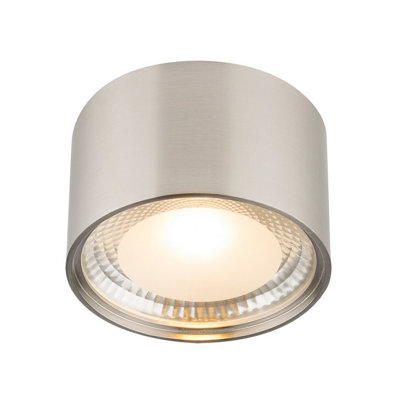 Luminosa Lighting Luminosa Serena Surface Mounted Downlight Nickel Matt Clear Glass Shade Led 3000K from B&Q