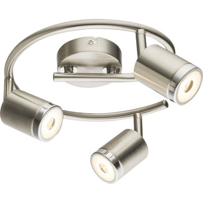 Luminosa Lighting Luminosa Comore Ceiling Spotlight Clusters Nickel Matt 3X Led 3000K from B&Q