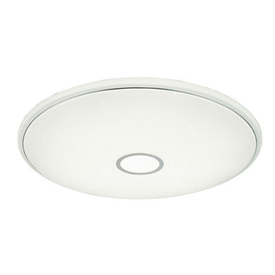 Luminosa Lighting Luminosa Connor 79Cm Flush Ceiling Light White Led Dimmable 2700-6500K Remote Control Timer from B&Q