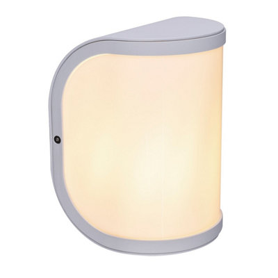 Luminosa Lighting Luminosa Segga Outdoor Flush Wall Lamp White Ip44 1X E27 from B&Q