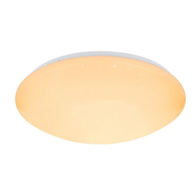 Luminosa Lighting Luminosa Atreju I Flush Ceiling Light White 1X Rgb Led Dimmable 2700-6500K Remote Control Timer from B&Q