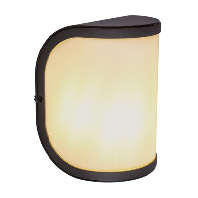 Luminosa Lighting Luminosa Segga Outdoor Flush Wall Lamp Anthracite Ip44 1X E27 from B&Q