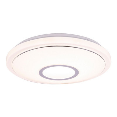 Luminosa Lighting Luminosa Connor 40Cm Flush Ceiling Light White Led Dimmable 2700-6500K Remote Control Tuya Smart from B&Q