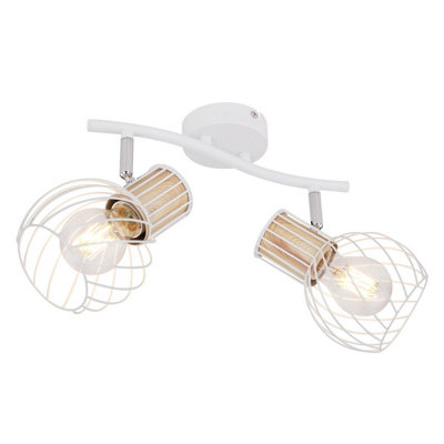 Luminosa Lighting Luminosa Luise Twin Ceiling Spotlight White 2X E27 from B&Q