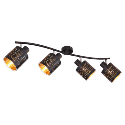 Luminosa Lighting Luminosa Tunno Ceiling Spotlight Bar Black 4X E14 from B&Q