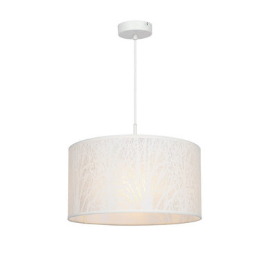 Luminosa Lighting Luminosa Pinni Cylindrical Pendant Ceiling Light White 1X E27 from B&Q