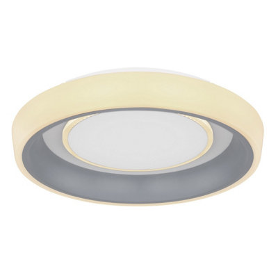 B&Q -  Luminosa Tabano Integrated Led Semi Flush Ceiling Light White Led Dimmable 3000-6000K Remote Control