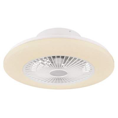 Luminosa Lighting Luminosa Travo Ceiling Fan White Led Dimmable 3000-6500K Remote Control Timer from B&Q